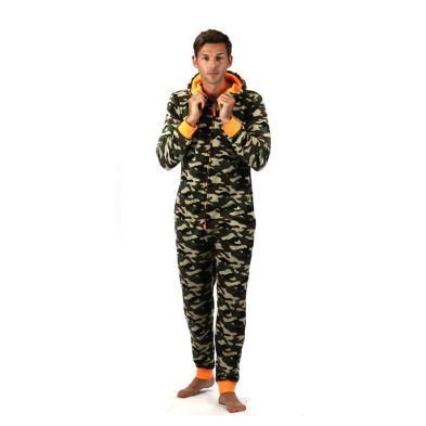 See more information about the Mens Camo Print Onesie With Hood Micro Fleece